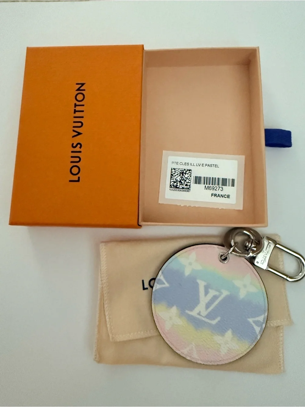 Louis Vuitton Pastel Monogram Escale Round Keychain